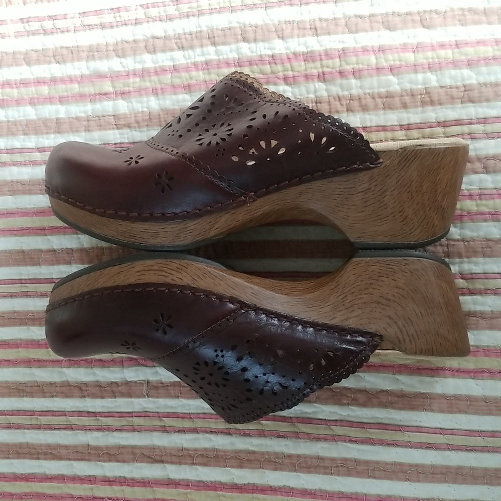 Dansko Leather Upper/Lining Brown Clogs - image 4
